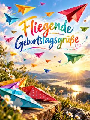 Fliegende Geburtstagsgrüße
