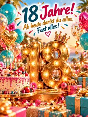 Glanzvolle Geburtstagsparty zum 18. Geburtstag