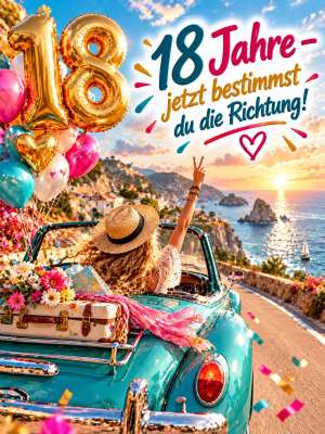 18 Jahre: Freie Fahrt ins Glück